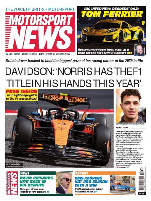 Title details for Motorsport News by Kelsey Publishing Ltd - Available